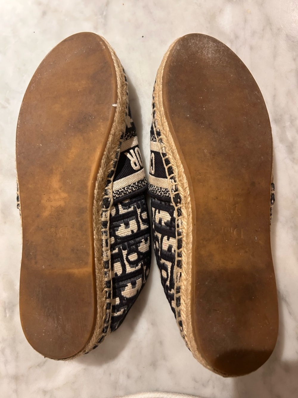 Dior Navy and Beige Canvas Espadrilles - Christian Dior - Picture 2 of 6